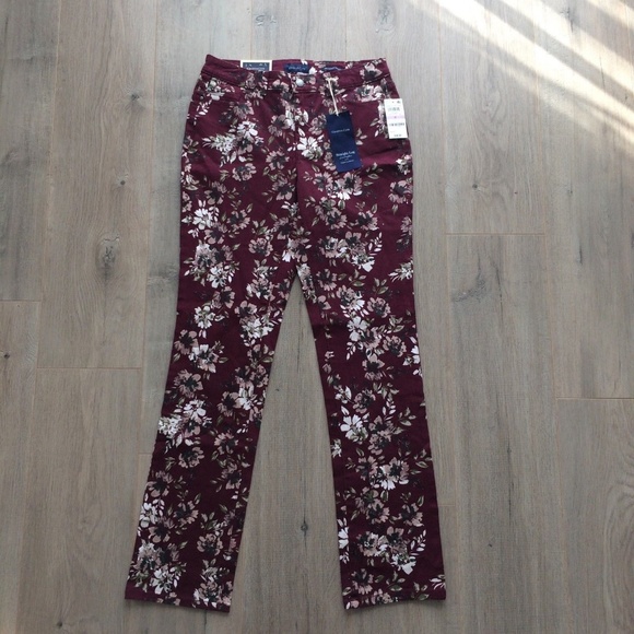 Charter Club Lexington Printed Straight Leg Jeans - Picture 3 of 8